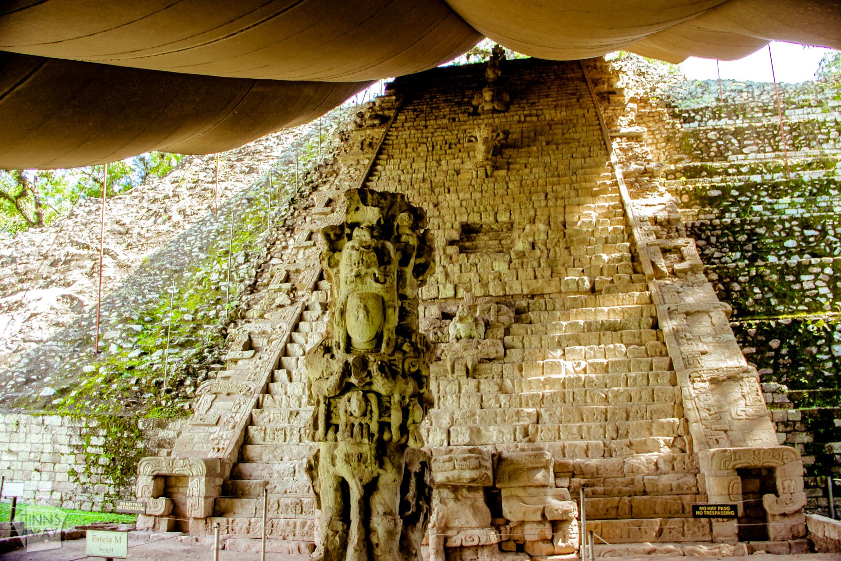 The Hieroglyph Stairway in Copan Mayan ruins, Honduras | FinnsAway Travel Blog