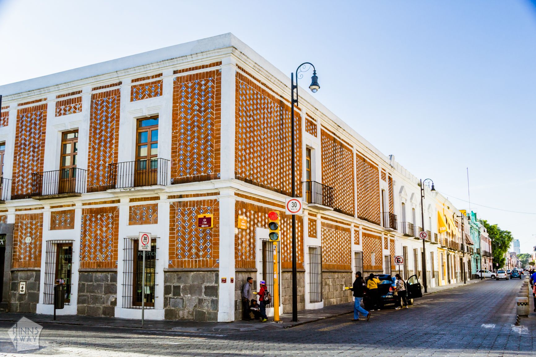Talavera decorated tiles in a house in Puebla | Mexico: Colonial city of Puebla and neighboring Cholula | FinnsAway Travel Blog