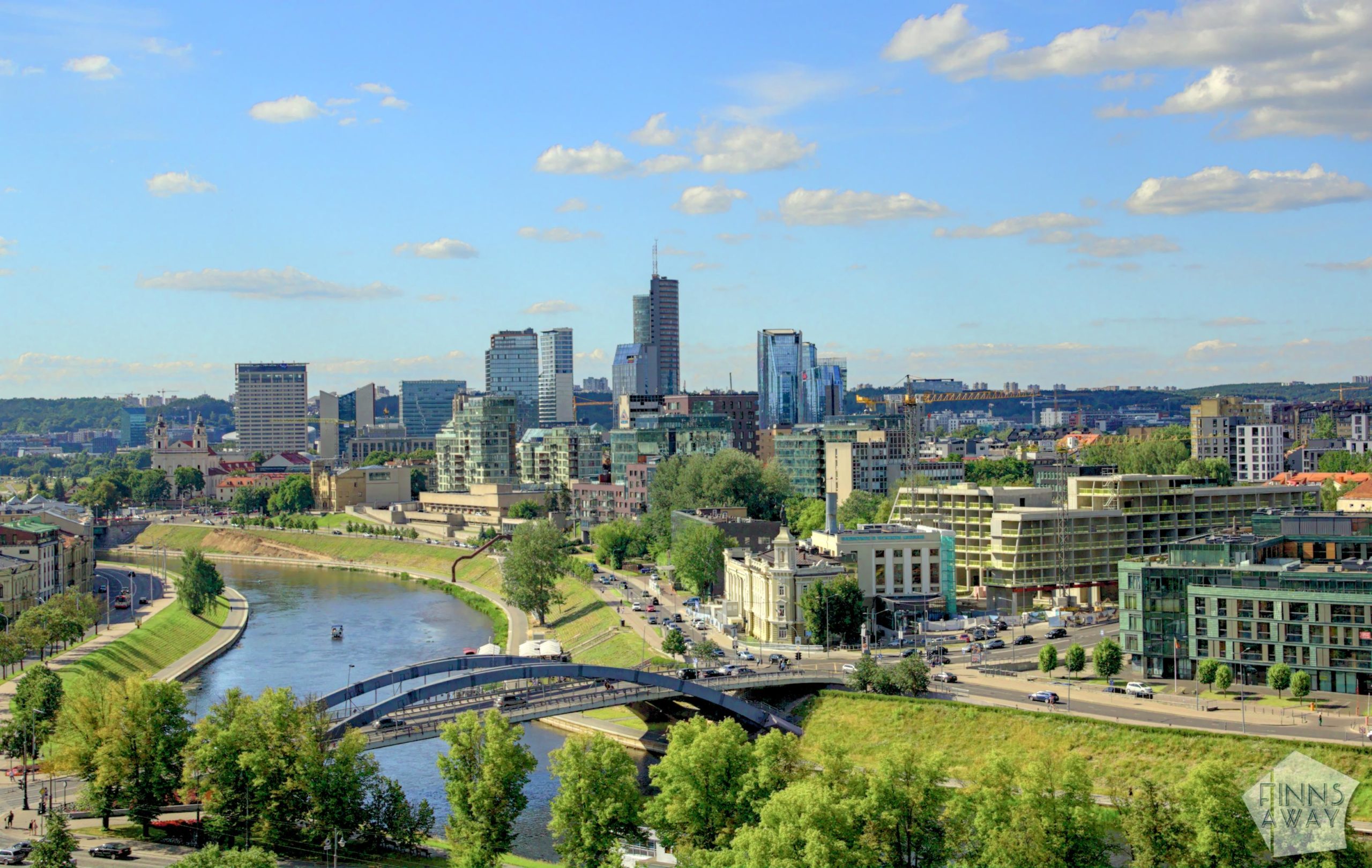 Šnipiškės quarters seen from the castle hill in Vilnius | FinnsAway Travel Blog