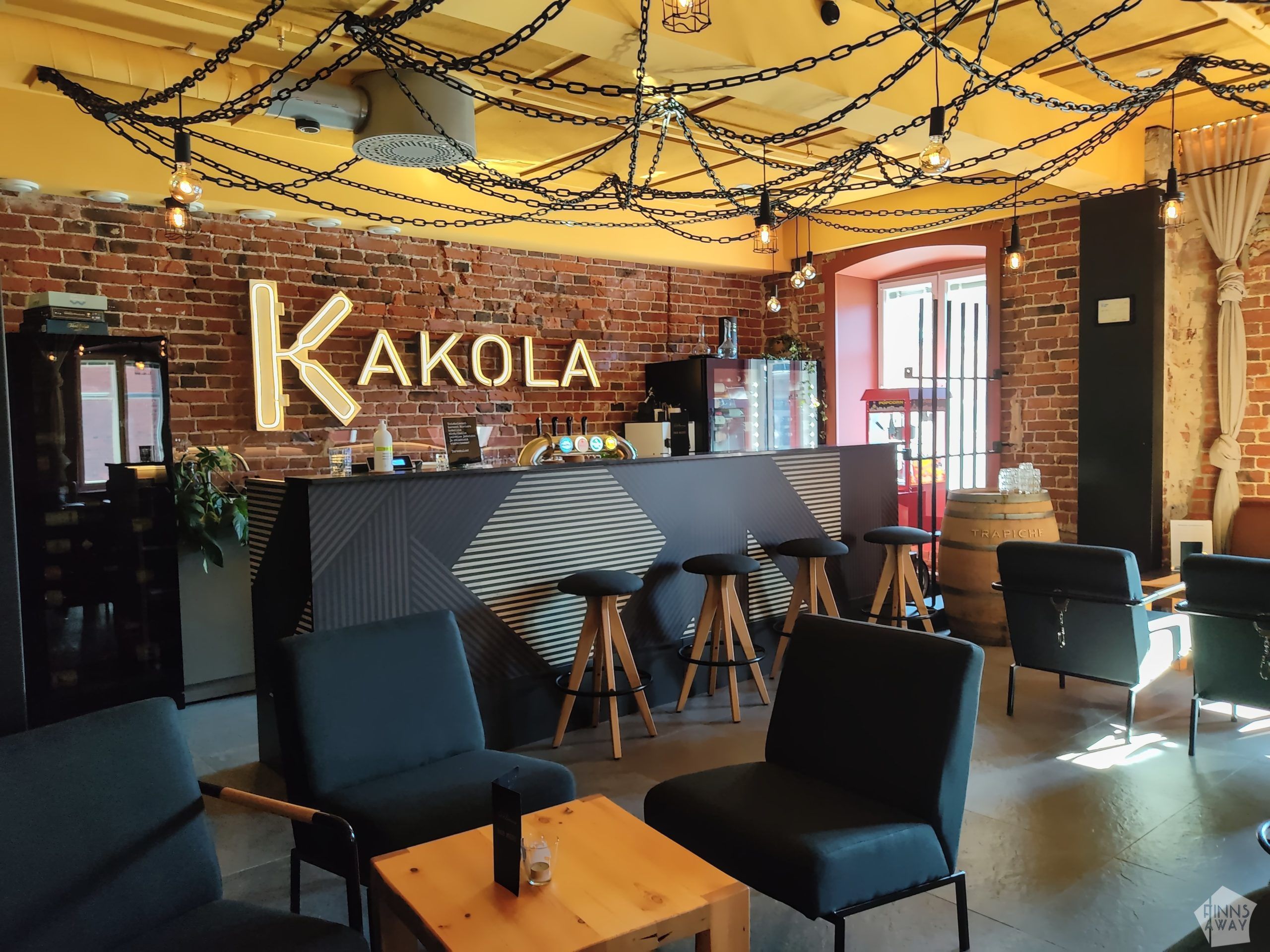 Wine bar Hilarius | Hotel Kakola in a former prison in Turku, Finland | FinnsAway travel blog