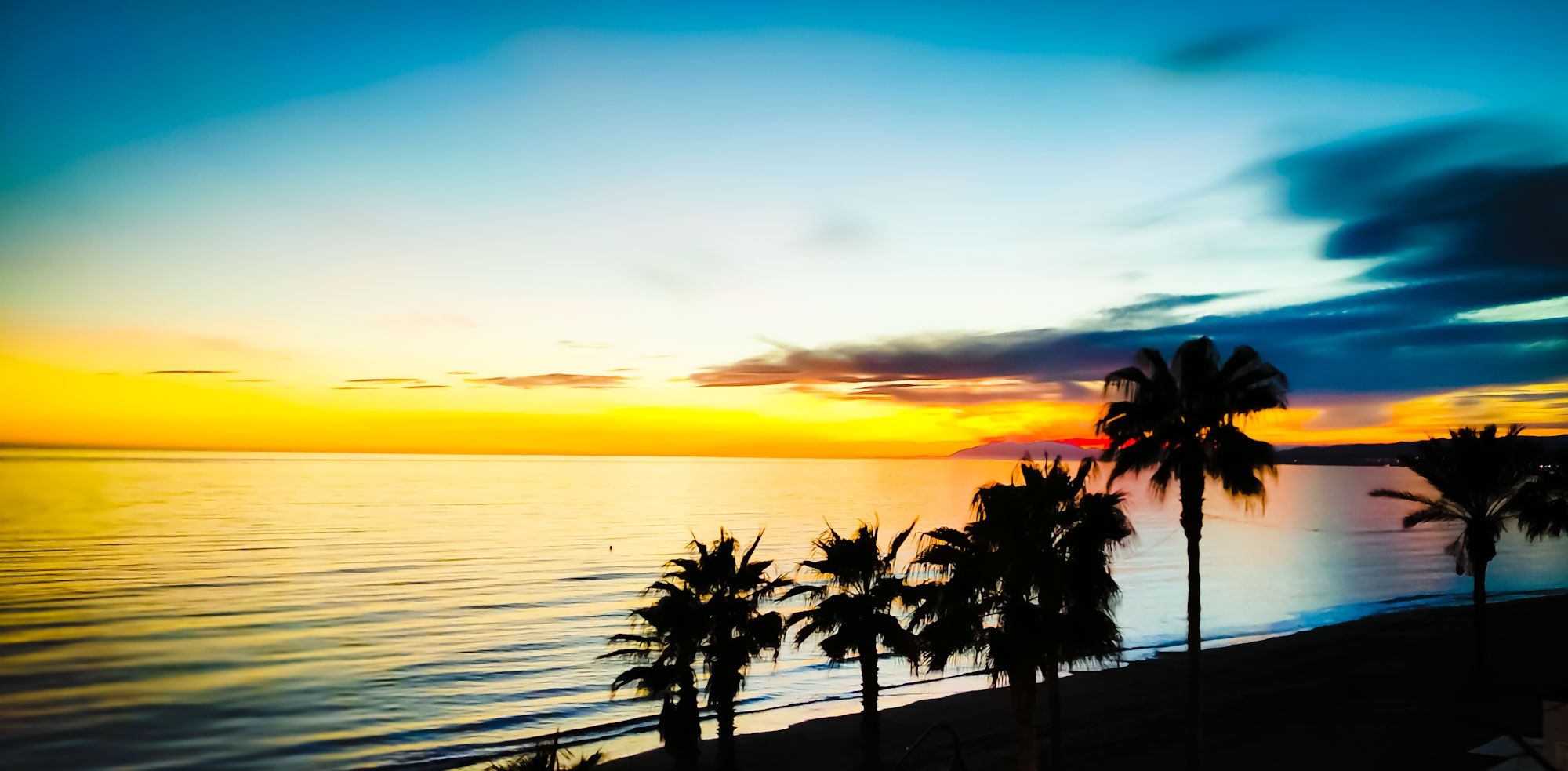 Sunset in Torrox Costa, Spain | Summary of Nomad Year 2021 | FinnsAway Travel blog