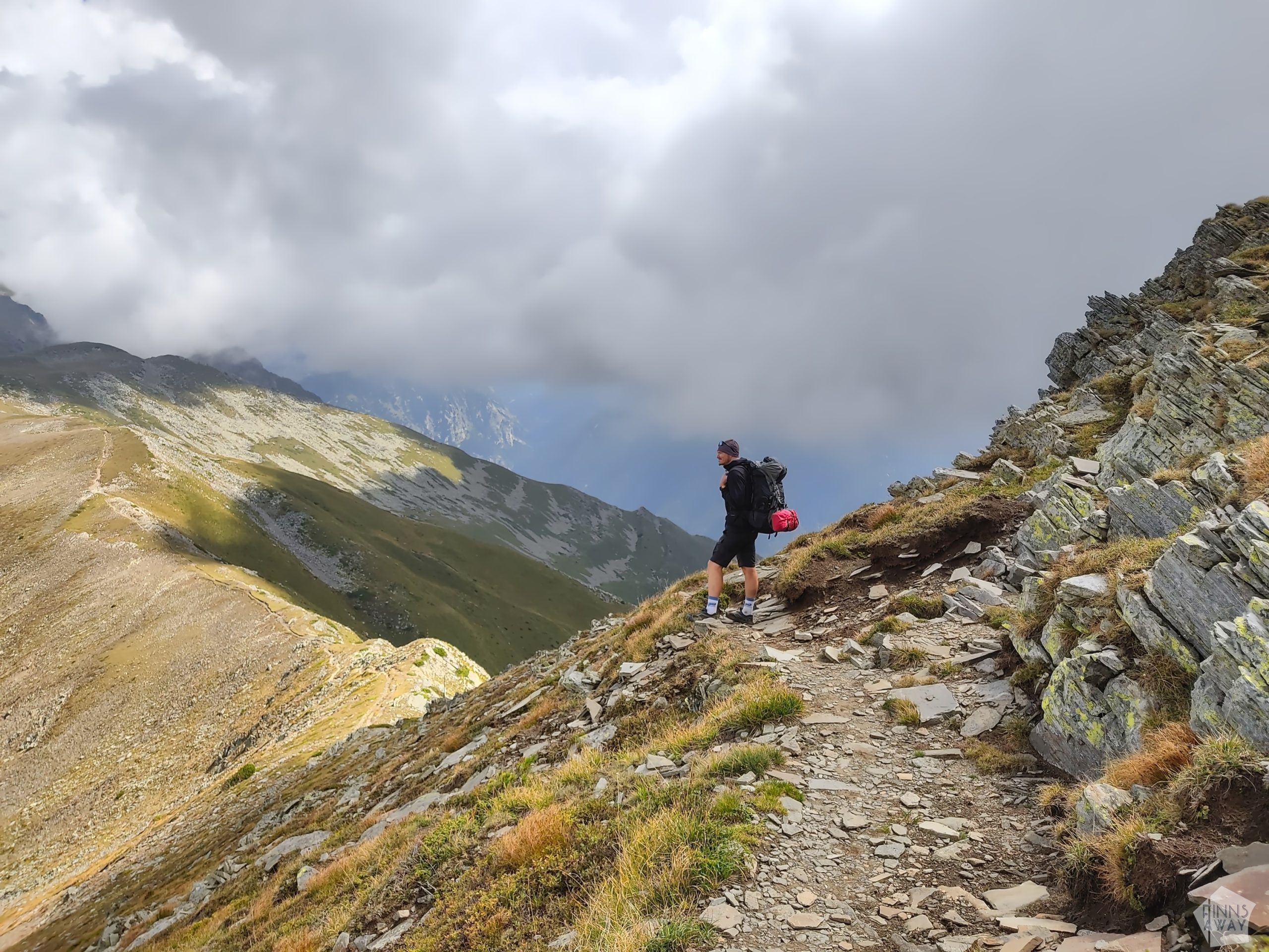 Hiking along a mountain ridge | Hiking in Rila Mountains, Bulgaria | FinnsAway blog