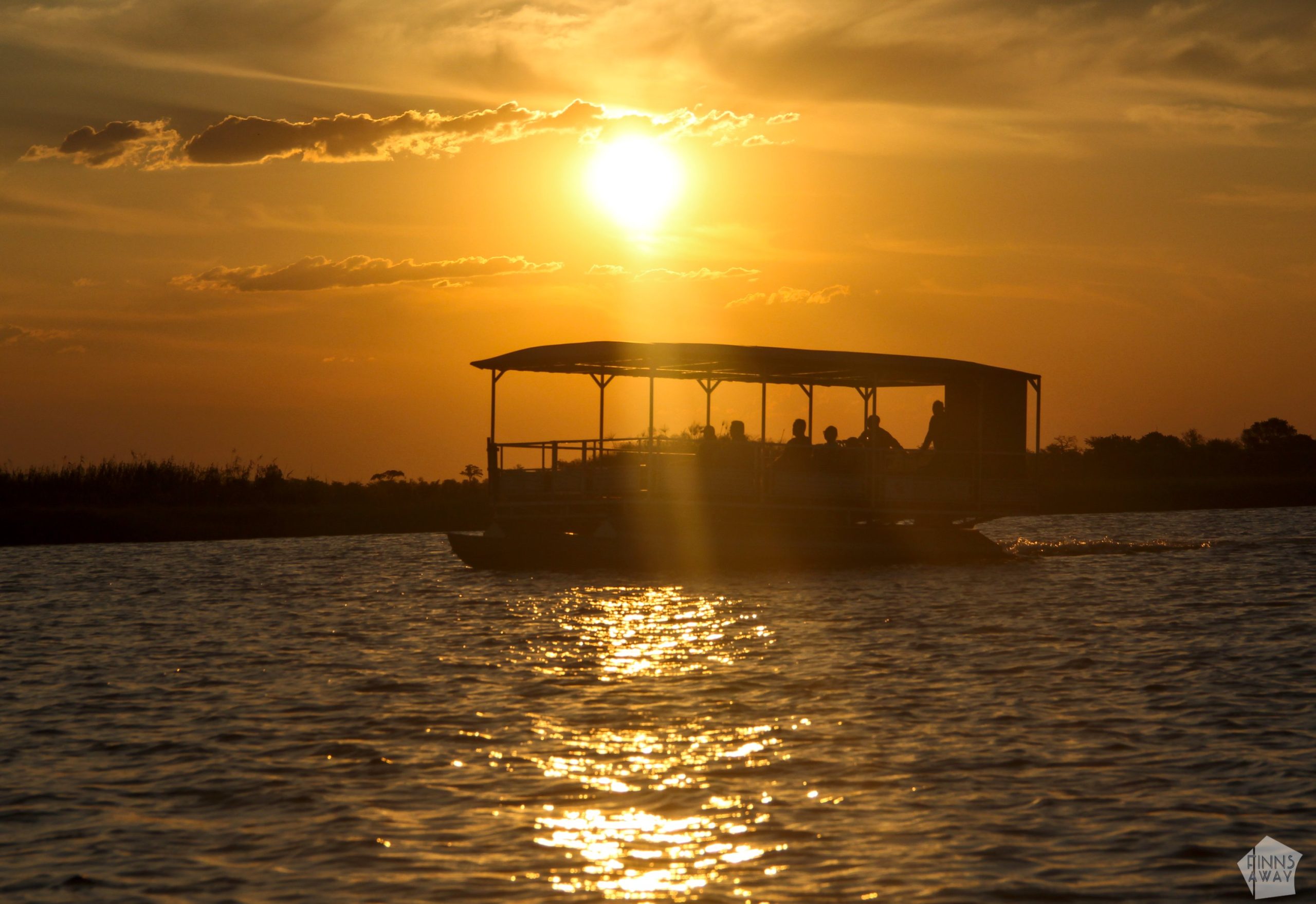 Sunset boat tour on Chobe River