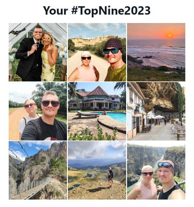 FinnsAway Instagram top nine 2023