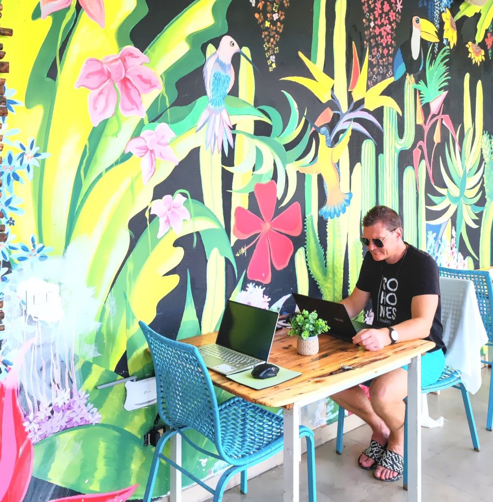 Digital nomad office in the Caribbean | Nomad year 2024 summary | FinnsAway Travel Blog