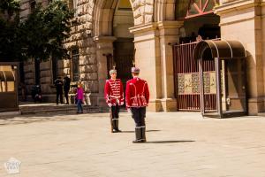 Guards change outside the Presidential Palace | City guide to Sofia | FinnsAway Travel Blog