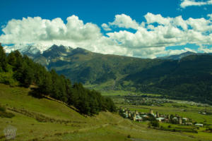 Multi-day trek from Mestia to Ushguli in Svaneti area, Georgia, is breathtaking. Hike 3-4 days in amazing views over snow-topped Caucasus mountain peaks, glaziers and Svan villages. | FinnsAway Travel Blog