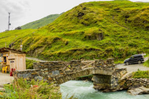 Multi-day trek from Mestia to Ushguli in Svaneti area, Georgia, is breathtaking. Hike 3-4 days in amazing views over snow-topped Caucasus mountain peaks, glaziers and Svan villages. | FinnsAway Travel Blog