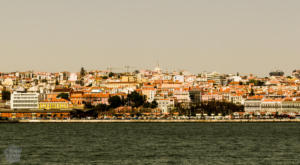 Crossing Tagus river from Lisbon to Almada