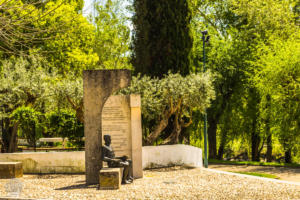 Statue in the riverside park in Constancia