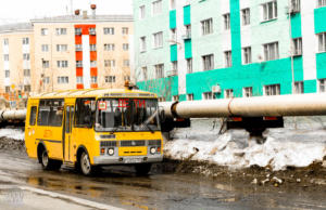 School bus in Norilsk
