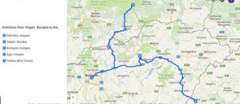 Map of road trip from Slovakia to Romania via Hungary | FinnsAway