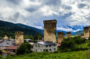Mestia, the capital of Svaneti region in Georgia, in the heart of Caucasus mountains, is a great base for enjoying mountain views, hiking and skiing. | FinnsAway Nomad Travelers