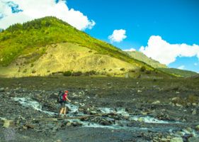 Multi-day trek from Mestia to Ushguli in Svaneti area, Georgia, is breathtaking. Hike 3-4 days in amazing views over snow-topped Caucasus mountain peaks, glaziers and Svan villages. | FinnsAway Travel Blog