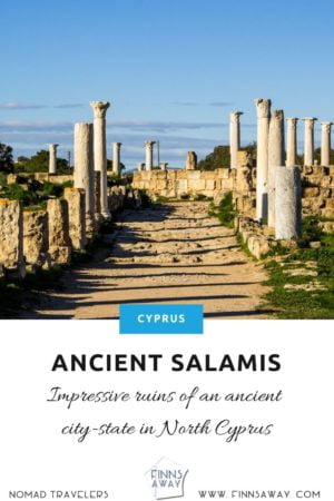 Salamis archaeological site, ruins of an ancient city-state, is a wonderful sight near the walled city of Famagusta in North Cyprus.  | FinnsAway Travel Blog