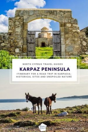 Karpasia in Northern Cyprus is a great destination for a road trip and seeing historical sites, pure nature, sleepy villages and wild Cyprus donkeys in Karpaz National Park. | FinnsAway Travel Blog