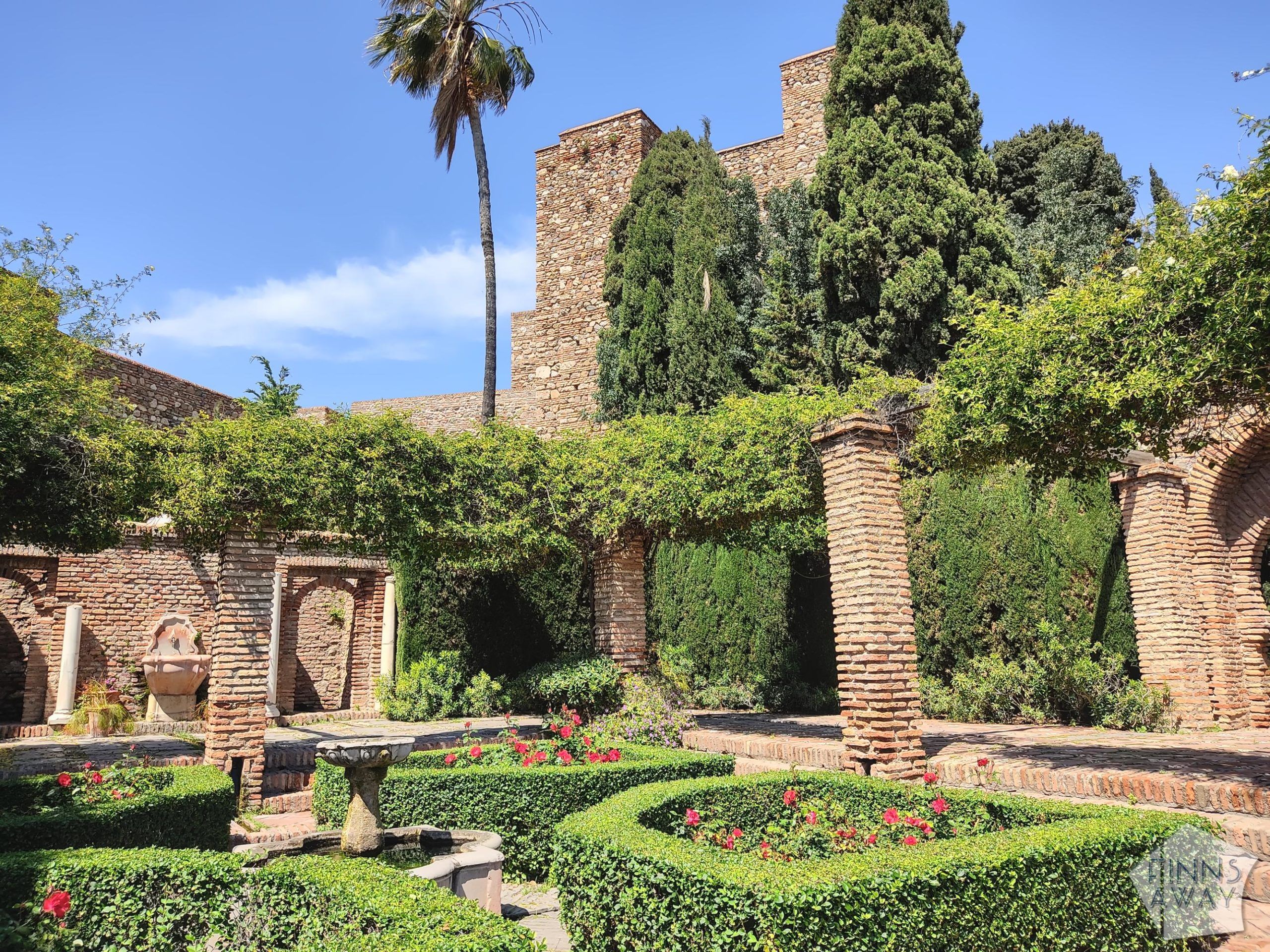 Garden in Alcazaba Fortress | Charming Malaga in Andalusia, Spain | FinnsAway Travel Blog