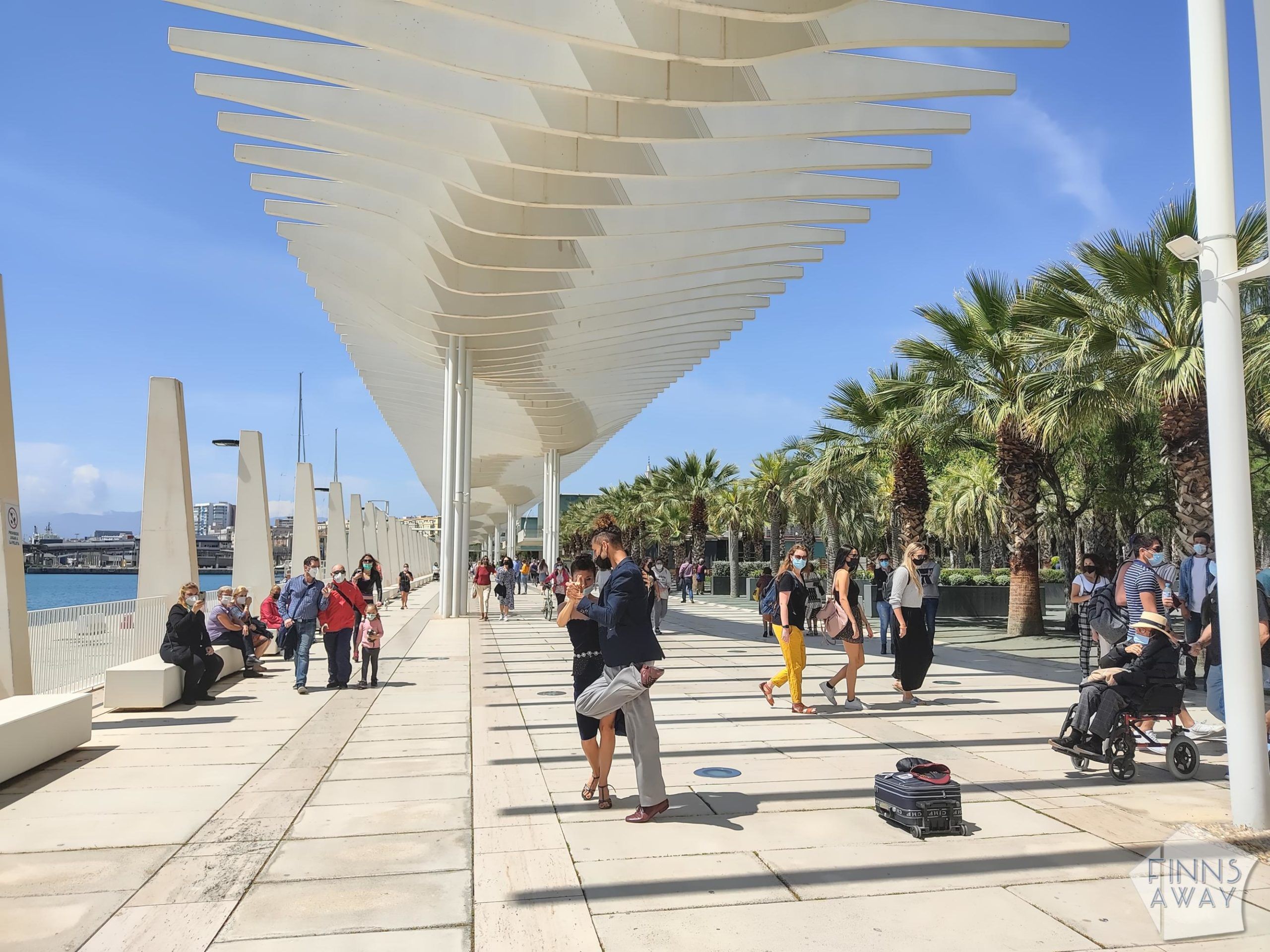 Sunny Sunday on Palmeral de las Sorpresas | Charming Malaga in Andalusia, Spain | FinnsAway Travel Blog